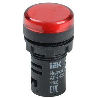Арматура светосигнальная AD-22DS 110В AC/DC красн. IEK BLS10-ADDS-110-K04