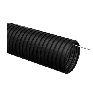 Труба гофрированная ПНД d=20мм с зондом черная (100м) IEK CTG20-20-K02-100-1