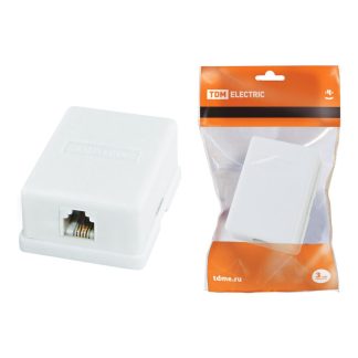 Телефонная розетка 1×6Р-4С TDM SQ1809-0001