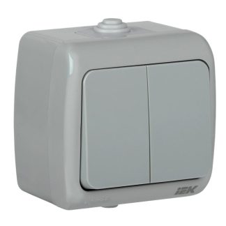 Выключатель 2-кл. 1п ОП Aquatic 10А IP54 ВС-20-2-0-А сер. IEK EVA20-K03-10-54