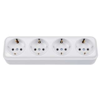 Розетка 4-я с з/к 16А ОУ серия Вариант, белая, Bylectrica РА16-0182