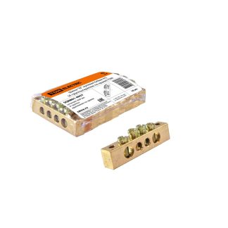 Шина «N» нулевая 6х9мм 4/2 (4 группы/крепеж по краям) TDM SQ0801-0057