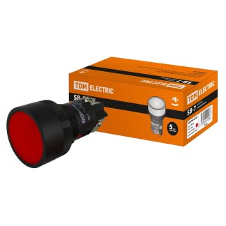 Кнопка SВ-7 «Стоп» с возвратом, 1НЗ, d22 мм, красная, IP40 TDM SQ0704-0025