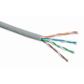 Внутренний кабель: DeTech UTP CAT5E 4PR 0,5mm CCA Premium, серая ПВХ оболочка (МЕТРАЖ) Би4в — м