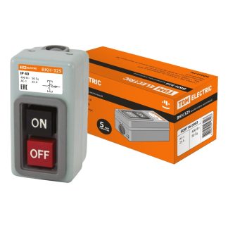 Выключатель кнопочный с блокировкой ВКН-325 3Р 25А 230/400В IP40 TDM SQ0716-0003