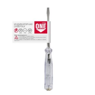 Индикаторная отвертка, 150 мм, до 500 В, шлиц., серт., испытания, Smartbuy One Tools (SBT-SCT-T150)