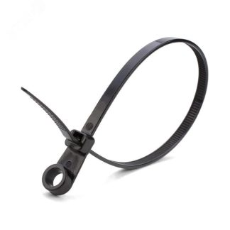 Стяжка нейлоновая с отверстием под винт КСО 5х300 (черн) (100шт) 90335 Fortisflex