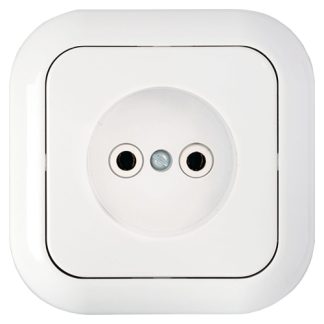 Розетка 1-я без з/к 16А СУ серия Гармония, белая, Bylectrica РС16-228