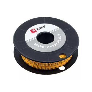 Маркер каб. 2.5кв.мм «N» (ЕС-1) (уп.1000шт) EKF plc-KM-2.5-N