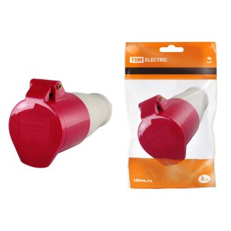 Розетка 225 переносная 3Р+РЕ+N 32А 380В IP44 TDM SQ0603-0014