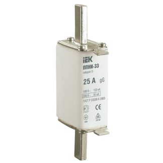 Вставка плавкая ППНИ-33 25А габарит 00 IEK DPP10-025