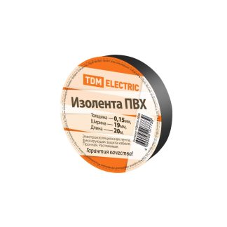 Изолента ПВХ 0,15х19мм Черная 20метров TDM SQ0526-0006
