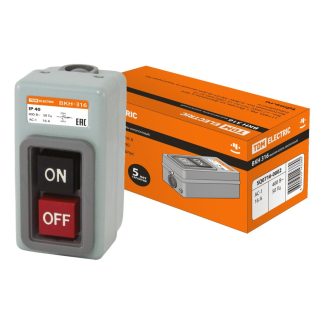 Выключатель кнопочный с блокировкой ВКН-316 3Р 16А 230/400В IP40 TDM SQ0716-0002