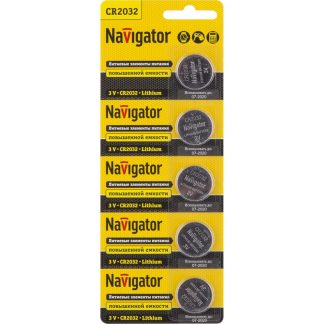 Элемент питания Navigator 94 765 NBT-CR2032-BP5 (5 шт)