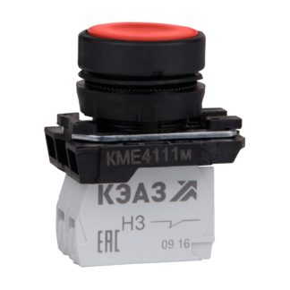 Кнопка управления КМЕ4111мС 1но+1нз цилиндр IP40 красн. КЭАЗ 271785