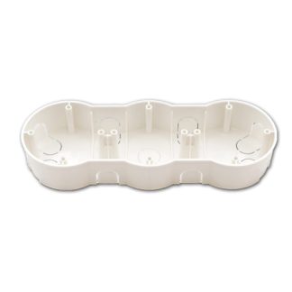 Коробка установочная 3-х местн. 219х77х35мм белая, Bylectrica К-221