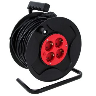 Удлинитель на катушке без з/к 4 гн 20м 10А/2,2кВт IP20 ПВС 2х1,5