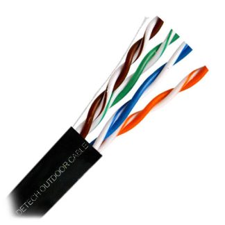 Внешний кабель: DeTech UTP CAT5E 4PR 0,5mm CCA Premium, ПЭТ-оболочка, 305м (БУХТА) Би4н