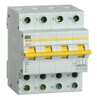 Выключатель-разъединитель трехпозиционный 4п ВРТ-63 63А IEK MPR10-4-063