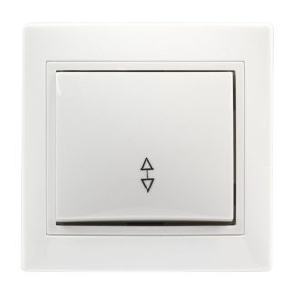 Выключатель 1 кл. 10А СУ проходной, серия Венера, белый, Smartbuy (SBE-01w-10-SW12-0)