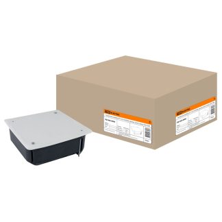 Распаячная коробка СП 115х115х45мм, крышка, метал. лапки, IP20, TDM SQ1403-0008