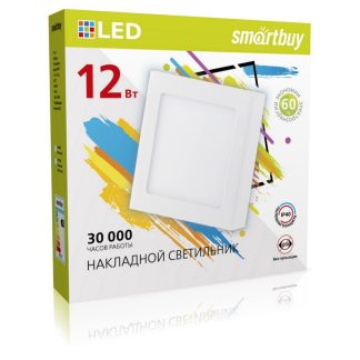 Накладной (LED) светильник Square SDL Smartbuy-12w/6500K/IP40 (SBL-SqSDL-12-65K)