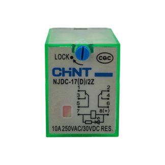 Реле промежуточное с кнопкой тестирования NJDC-17(D)/2Z 2 конт. с инд. LED 10А AC 220В CHINT 651044