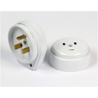 Разъем для плиты 32А 250В 2P+PE (СУ) пластиковый белый Smartbuy (SBE-IS2-250-P)/72
