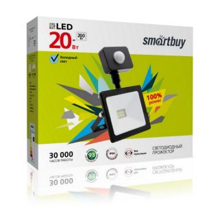 Светодиодный (LED) прожектор FL Sensor Smartbuy-20W/6500K/IP65 (SBL-FLSEN-20-65)/50