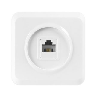 Розетка 1-я компьютерная RJ-45, 3А ОУ серия Юпитер, белая, Smartbuy (SBE-03w-S1-RJ)