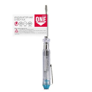 Индикаторная отвертка, 135 мм, до 500 В, шлиц., серт., испытания, Smartbuy One Tools (SBT-SCT-T135)