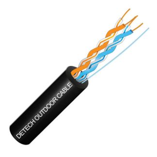 Внешний кабель: DeTech UTP CAT5E 2PR 0,5mm CU Premium, ПЭТ-оболочка, 305м (БУХТА) Ме2н