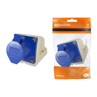 Розетка 113 стационарная 2Р+РЕ 16А 220В IP44 TDM SQ0602-0001