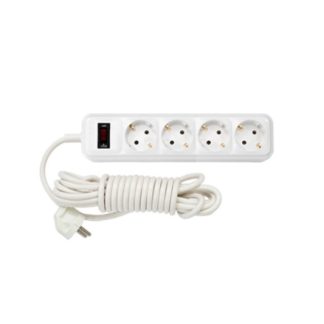 Удлинитель с выкл. с з/к 4 гнезда 5 метров 16А/3,5кВт ПВС 3х1,5 Bylectrica У16-327